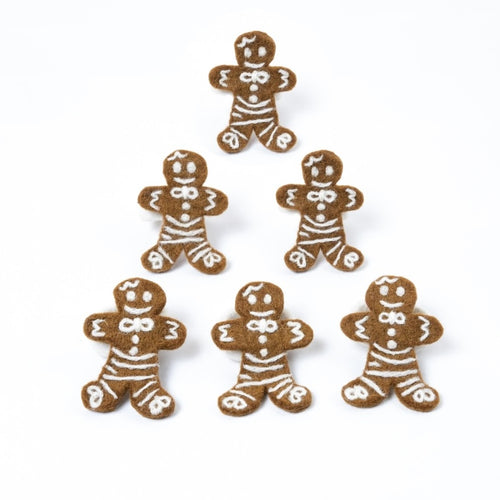 Hanger Gingerbread Cookie Poppetje 6st.